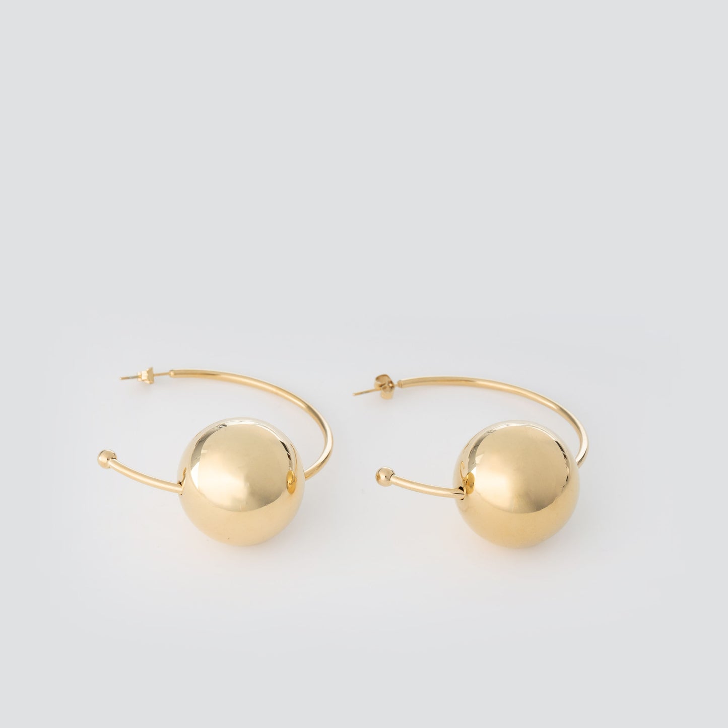 Sphere Hoop Ball Earrings