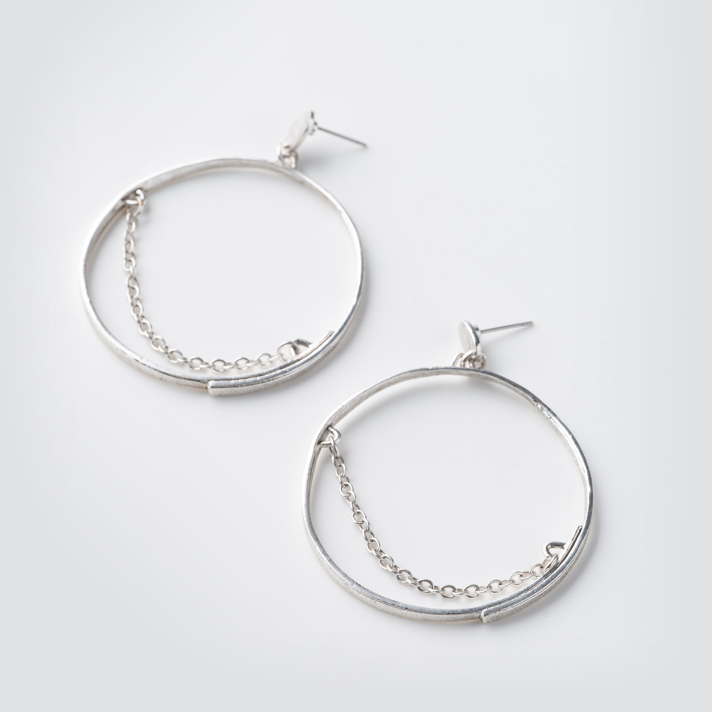 Antique Hoop Chain Earrings