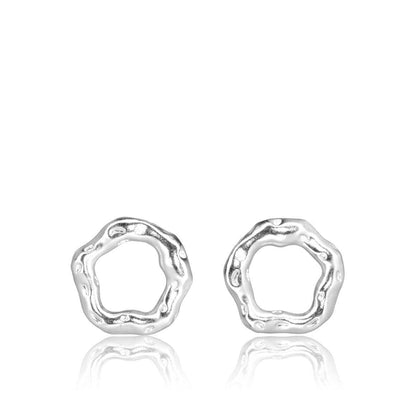 Organic Open Circle Stud