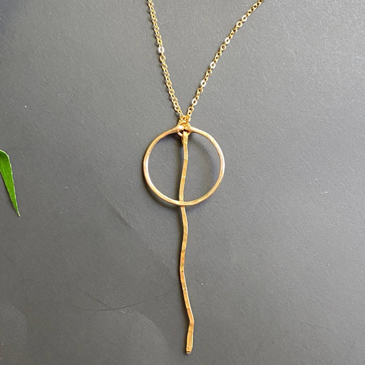 Wavy Hoop Necklace