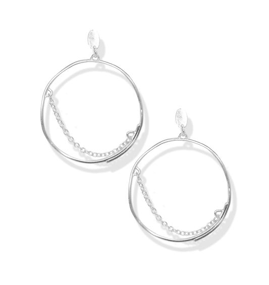 Antique Hoop Chain Earrings