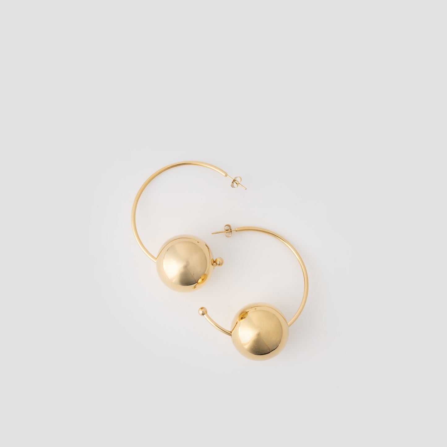 Sphere Hoop Ball Earrings