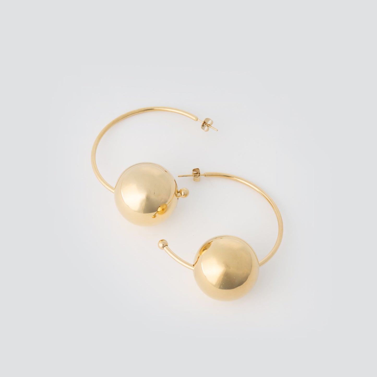Sphere Hoop Ball Earrings