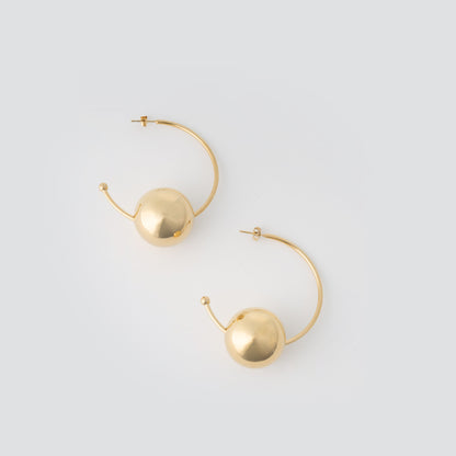 Sphere Hoop Ball Earrings