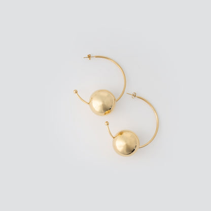 Sphere Hoop Ball Earrings