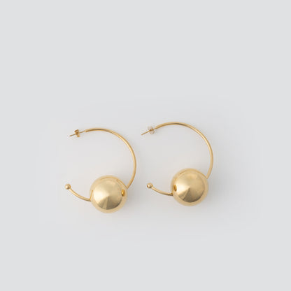 Sphere Hoop Ball Earrings