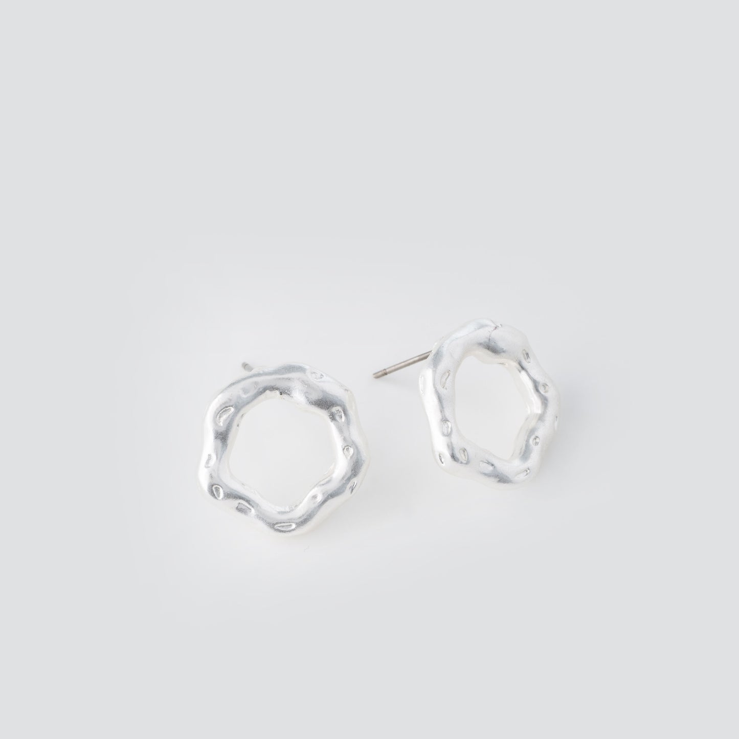 Organic Open Circle Stud