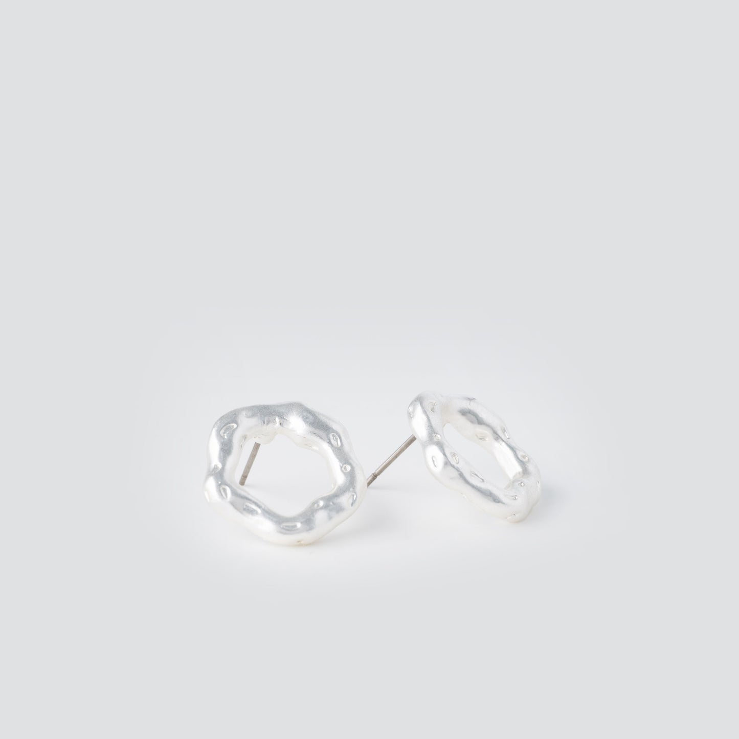 Organic Open Circle Stud