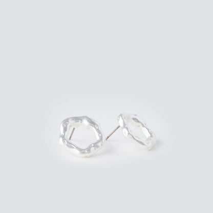 Organic Open Circle Stud