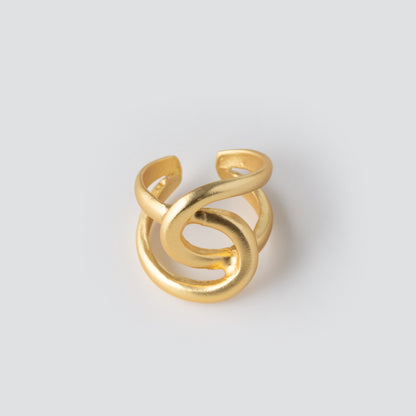 Intertwined Link Oversize Ring