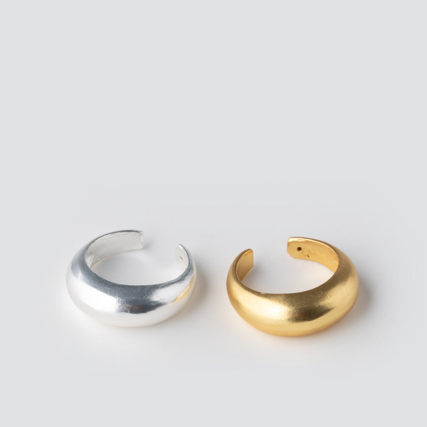 Mixed Metal Dome Rings