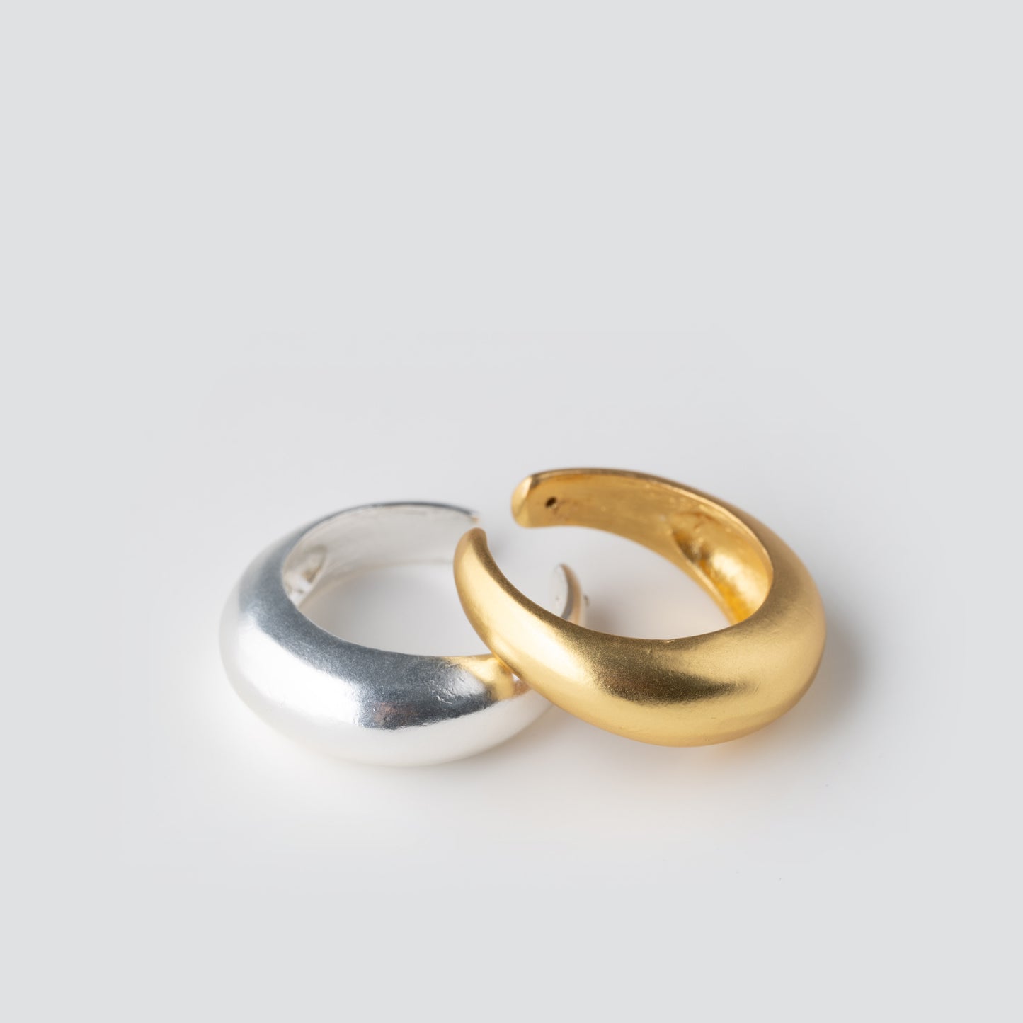 Mixed Metal Dome Rings