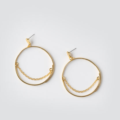 Antique Hoop Chain Earrings