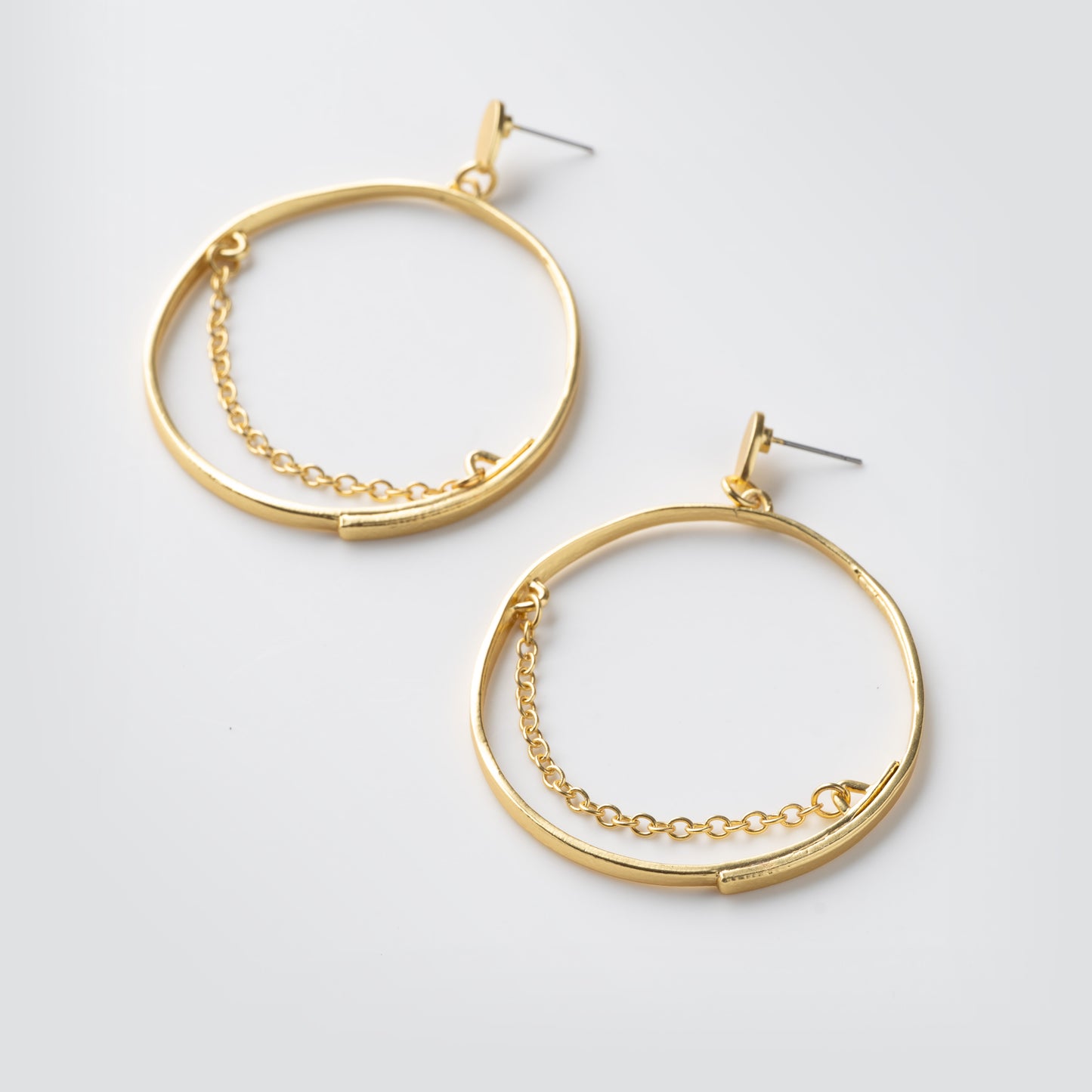 Antique Hoop Chain Earrings