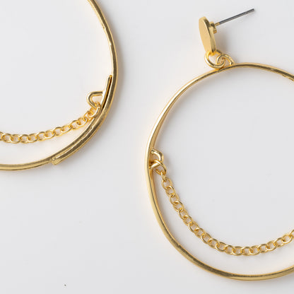 Antique Hoop Chain Earrings