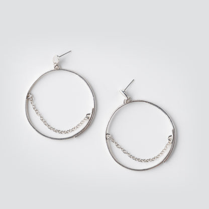 Antique Hoop Chain Earrings