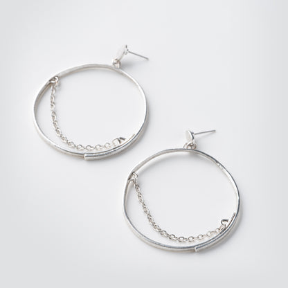 Antique Hoop Chain Earrings