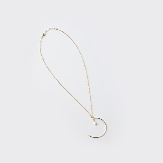 Crescent Pearl Necklace