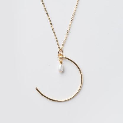 Crescent Pearl Necklace