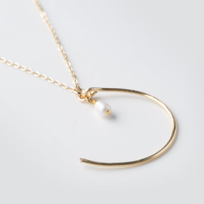 Crescent Pearl Necklace