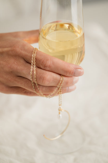 Crescent Pearl Necklace