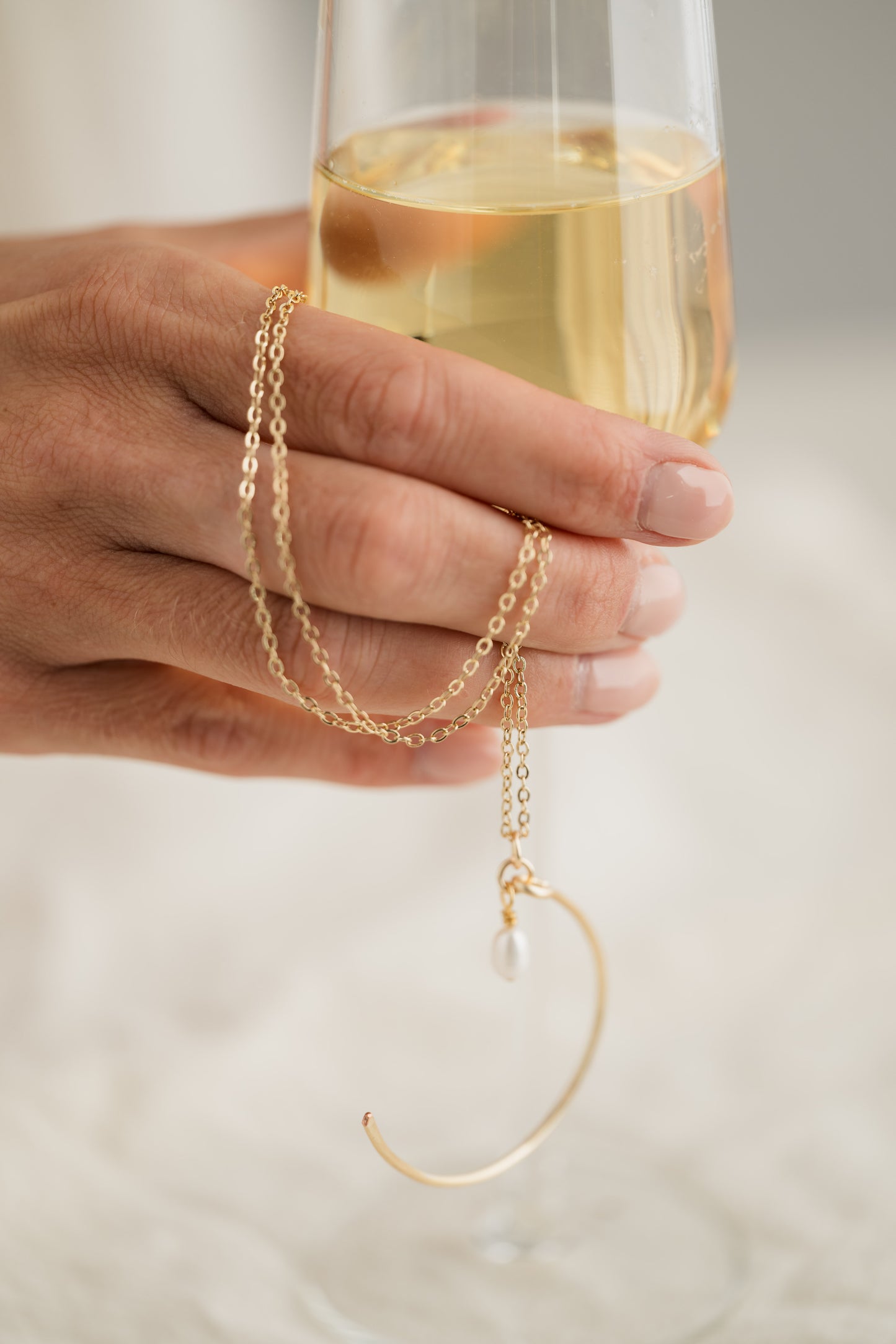 Crescent Pearl Necklace