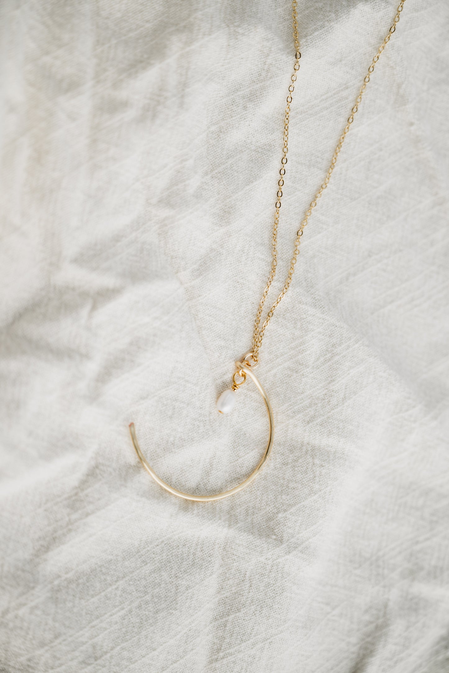 Crescent Pearl Necklace