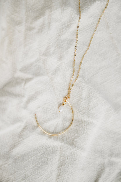 Crescent Pearl Necklace