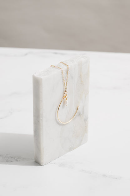 Crescent Pearl Necklace
