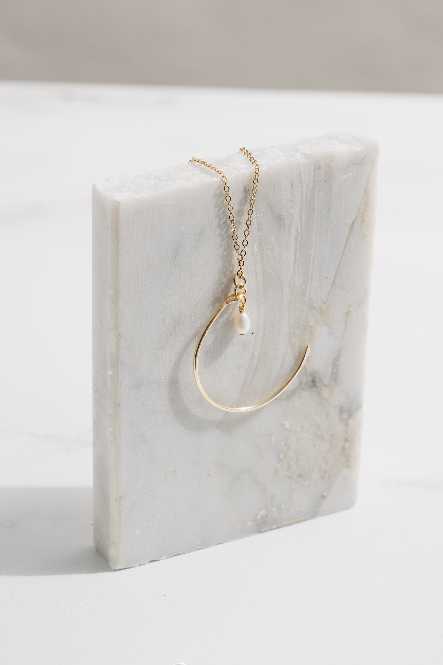 Crescent Pearl Necklace