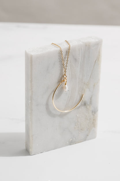 Crescent Pearl Necklace