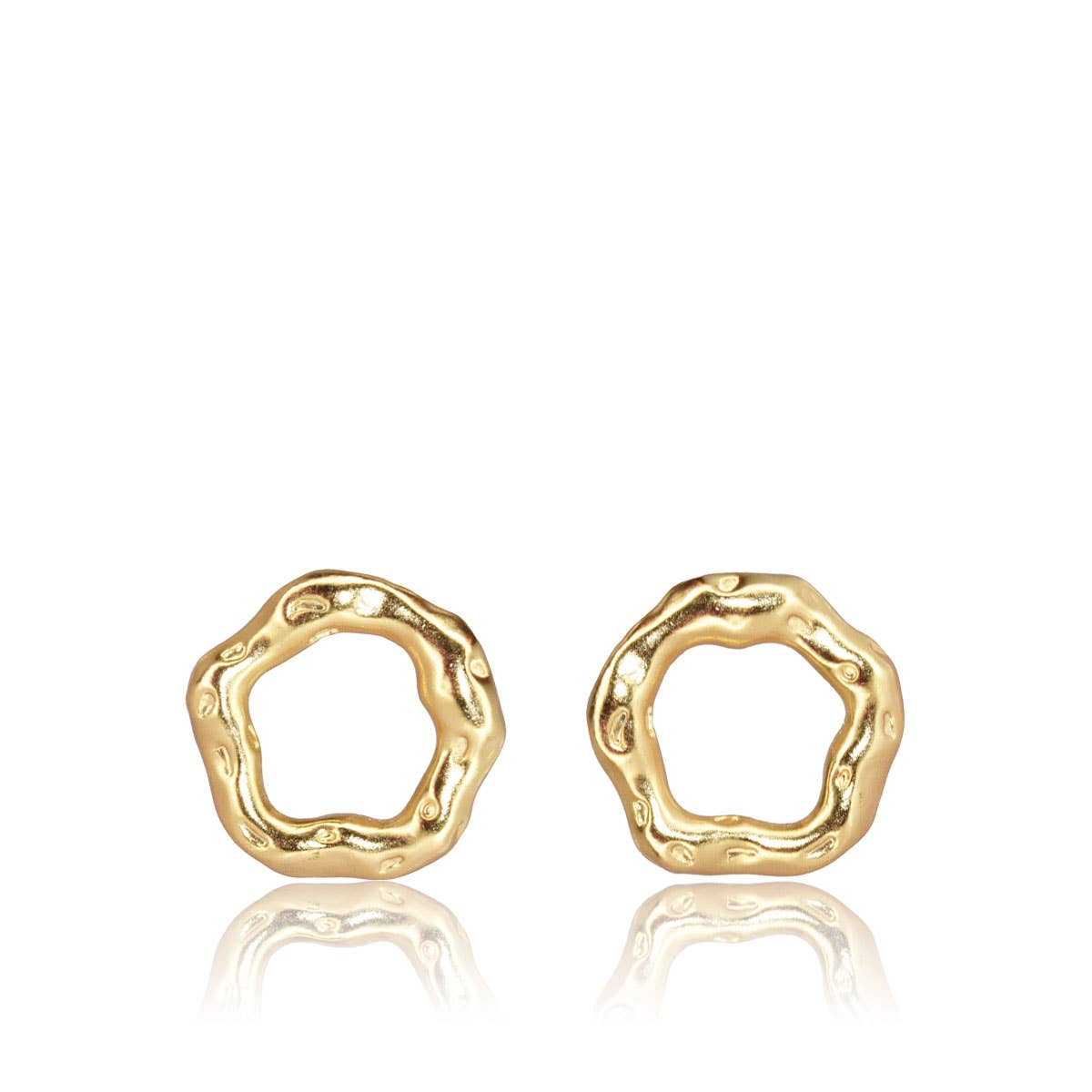 Organic Open Circle Stud