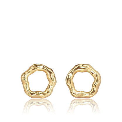 Organic Open Circle Stud