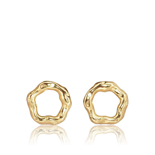 Organic Open Circle Stud
